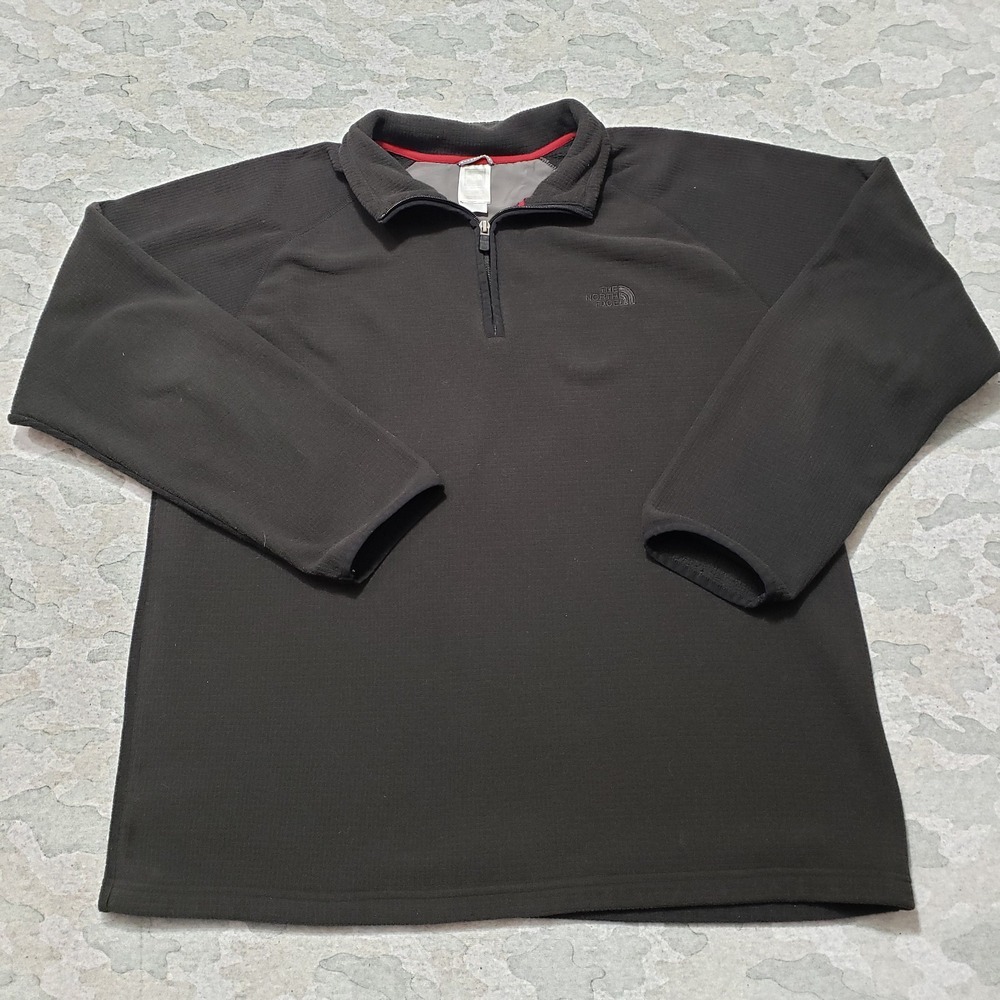 North‎ Face Sweatshirt Mens XL Black Fleece Pull Over Quarter Zip Outdoors